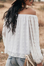 Load image into Gallery viewer, Off Shoulder Embroidered Polka Dot Top
