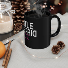Load image into Gallery viewer, I Hustle Different 11oz Black Motivational Mug
