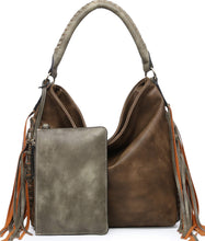 Load image into Gallery viewer, Oversized Hobo Bag with Fringe
