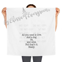 Load image into Gallery viewer, LOVE Themed Funny Flour Sack Dish Towel | All You Need Is Love
