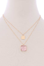 Load image into Gallery viewer, 2 Layered Square Pendant Necklace
