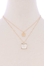 Load image into Gallery viewer, 2 Layered Square Pendant Necklace

