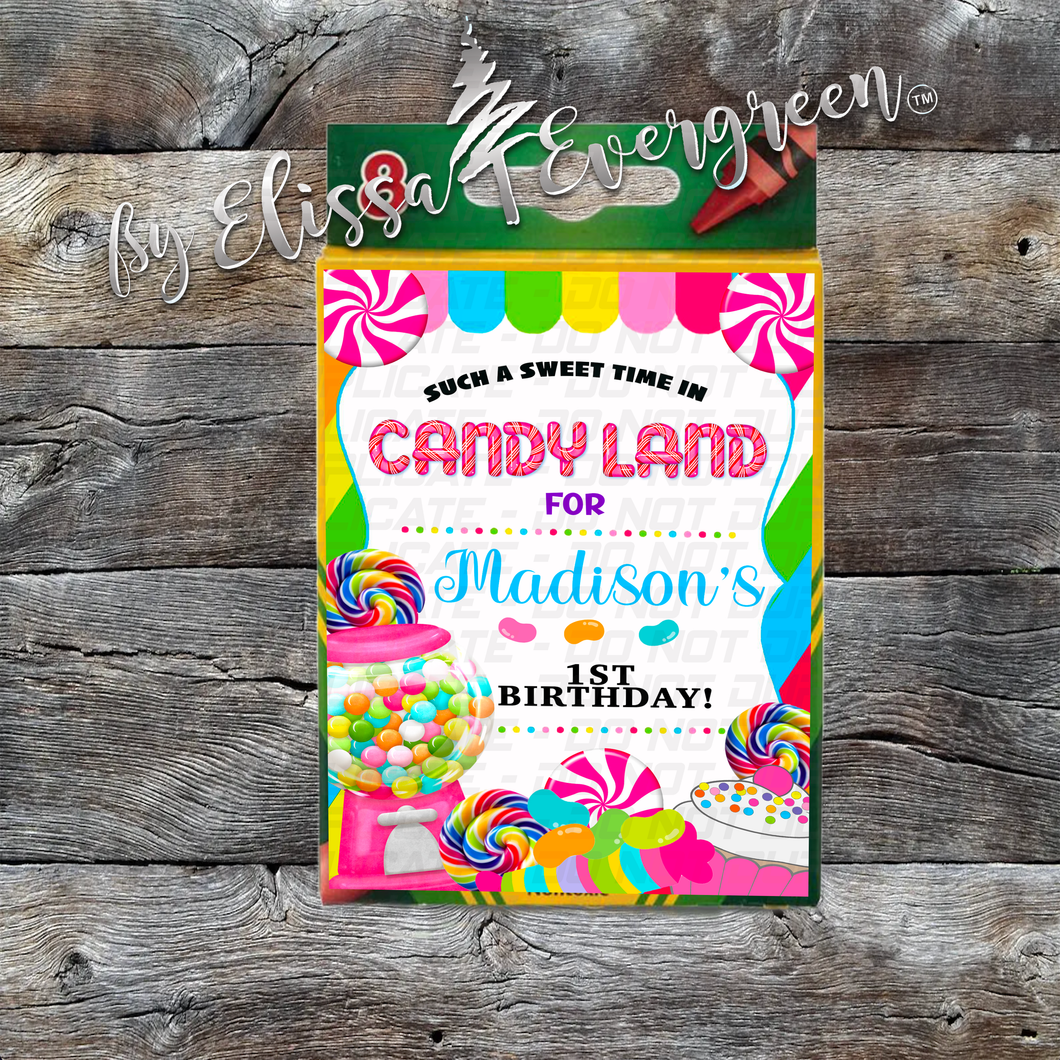 Candyland Custom Crayon Packs | Personalized