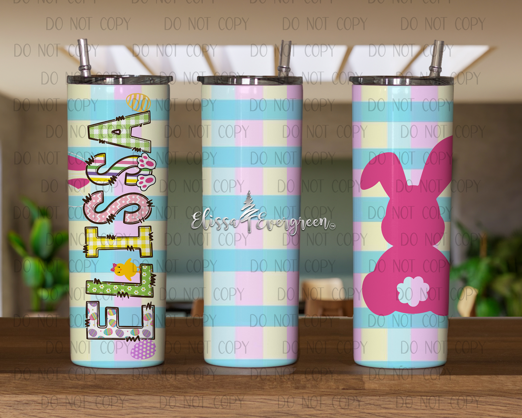 Easter Bunny Tumbler With Custom Name | Personalized