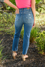 Load image into Gallery viewer, Judy Blue Hi-Rise Rainbow Embroidery Cropped Straight Leg Jeans

