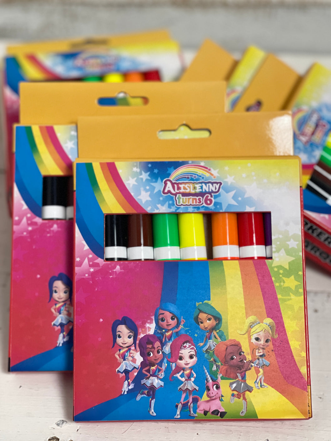 Custom Rainbow Ranger Inspired Marker Party Favors | 8 Pack | Personalized