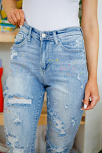 Load image into Gallery viewer, Judy Blue Isabella Paint Splatter Boyfriend Jeans
