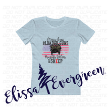 Load image into Gallery viewer, Messy Buns and Loaded Guns | Messy Buns | Mom Life Shirt | Women&#39;s Graphic Shirt | American Shirt
