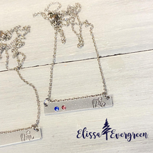Load image into Gallery viewer, Mother - Child Birthstone Bar Necklace | Personalized Necklace
