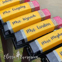Load image into Gallery viewer, Glitter Pencil Stapler | Personalized Stapler
