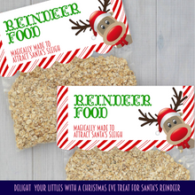 Load image into Gallery viewer, Magical Reindeer Food Christmas Treat Bag Topper Printable Digital Download with Recipe
