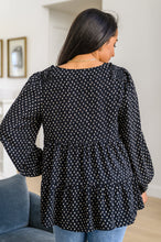 Load image into Gallery viewer, Tell Me I&#39;m Yours Dot Print Tiered Blouse
