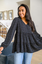 Load image into Gallery viewer, Tell Me I&#39;m Yours Dot Print Tiered Blouse
