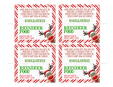 Load image into Gallery viewer, Magical Reindeer Food Christmas Treat Bag Topper Printable Digital Download with Recipe
