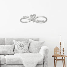 Load image into Gallery viewer, Couples Infinity Monogram Steel Sign | Personalized
