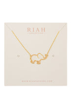 Load image into Gallery viewer, Gold Elephant Pendant Necklace
