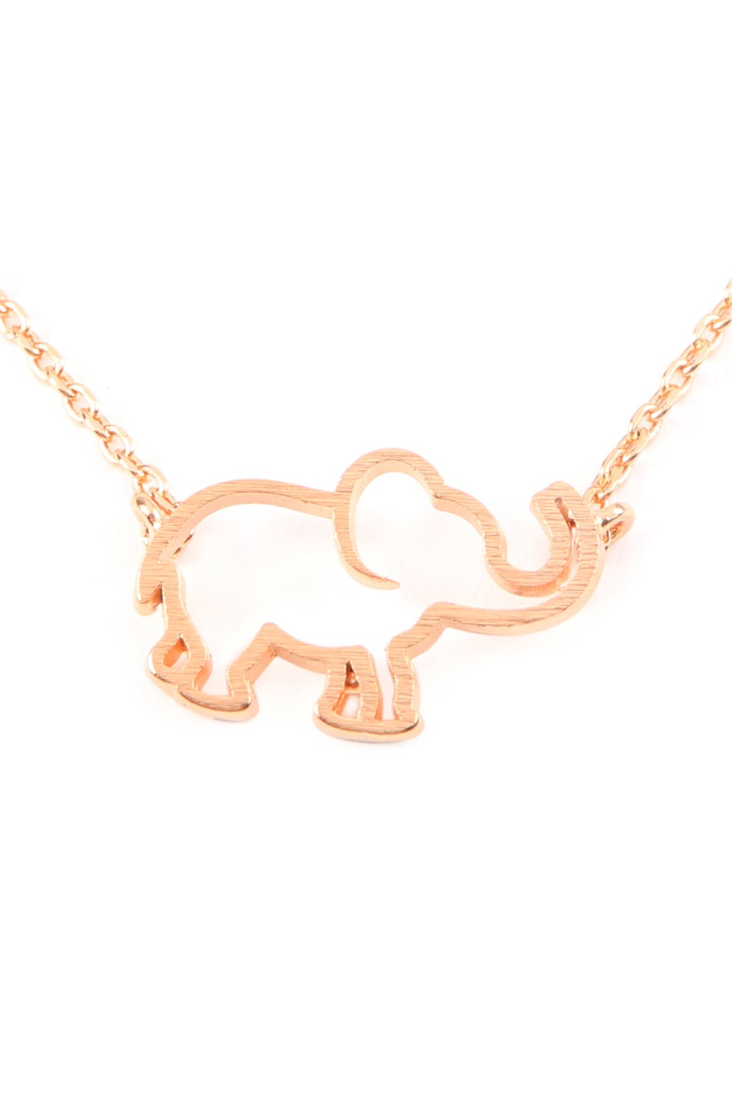 Rose Gold Elephant Pendant Necklace
