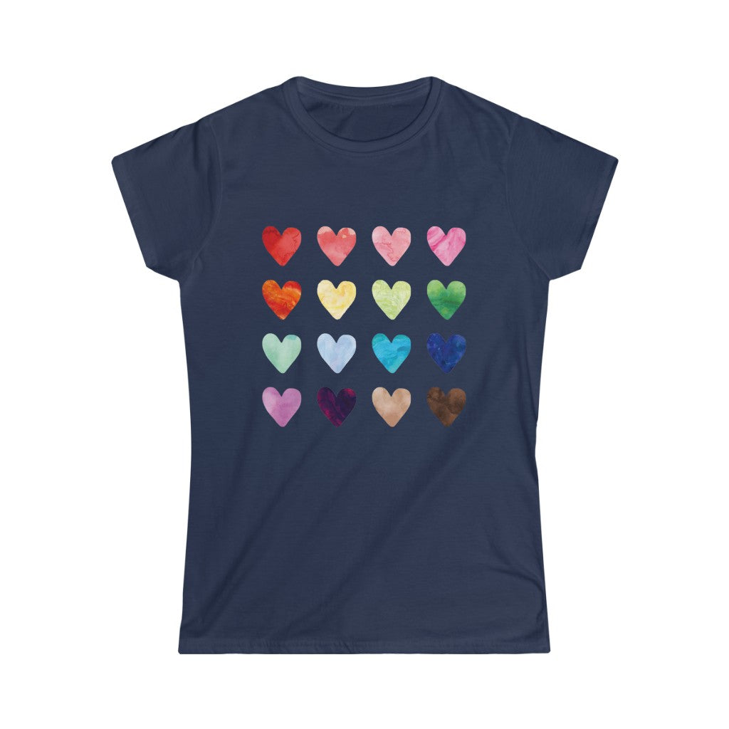 All You Need is Love Tee, Watercolor Heart Graphic Tee Shirt