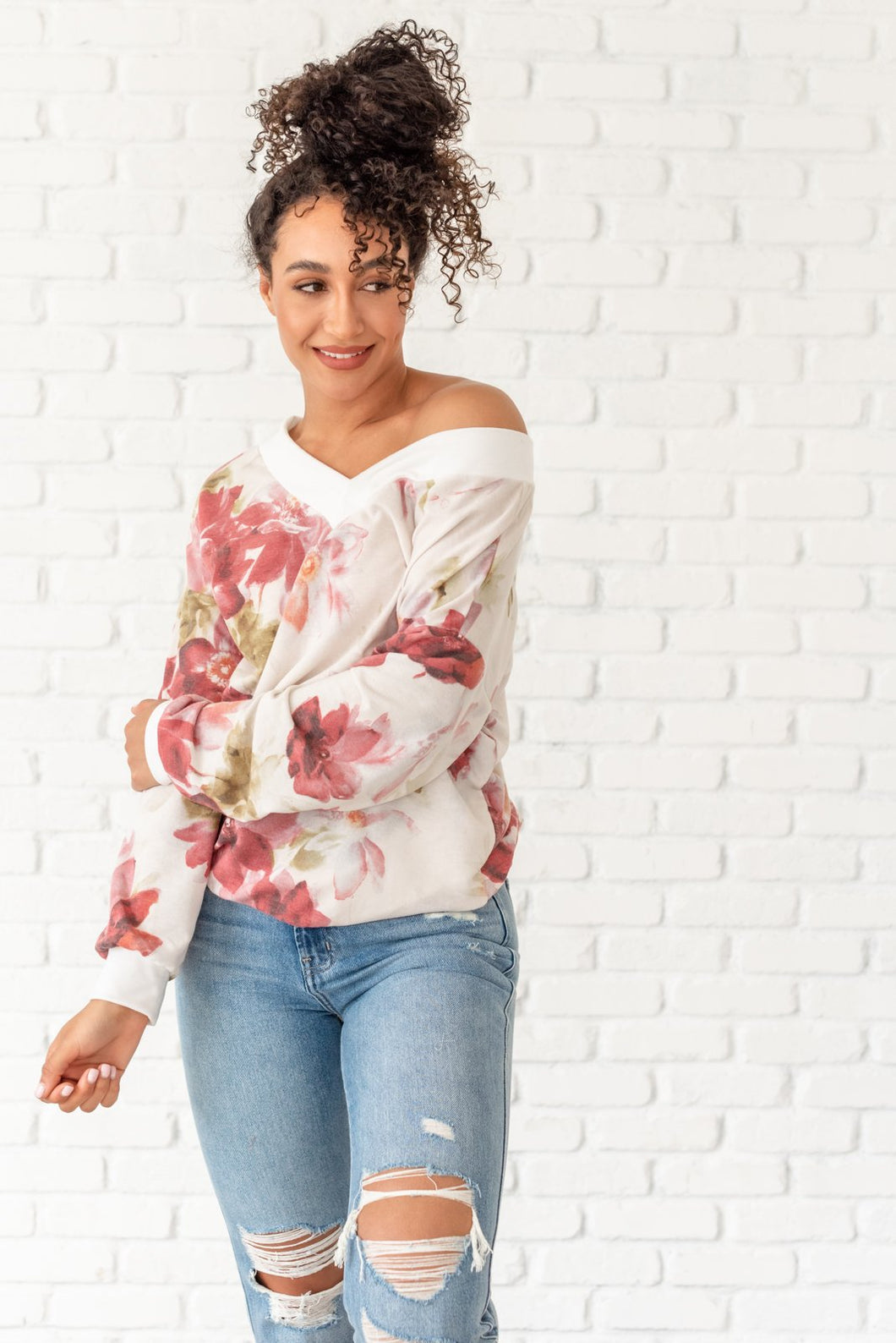 Watch Me Bloom Floral Knit Top