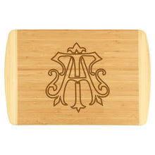 Load image into Gallery viewer, Chic Monogram Two-Tone Cutting Board
