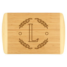 Load image into Gallery viewer, Wreath Two-Tone Cutting Board
