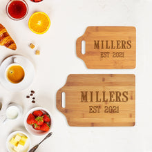 Load image into Gallery viewer, EST. Year Cutting Board | Personalized Charcuterie Board
