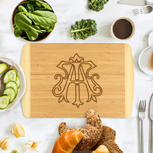 Load image into Gallery viewer, Chic Monogram Two-Tone Cutting Board
