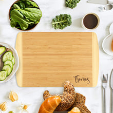 Load image into Gallery viewer, Script Two-Tone Cutting Board
