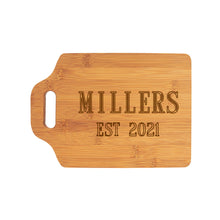Load image into Gallery viewer, EST. Year Cutting Board | Personalized Charcuterie Board
