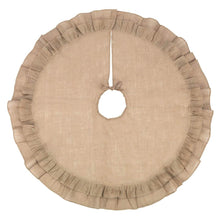 Load image into Gallery viewer, Burlap Ruffle Tree Skirt | Personalized | Monogrammed Christmas Tree Skirt

