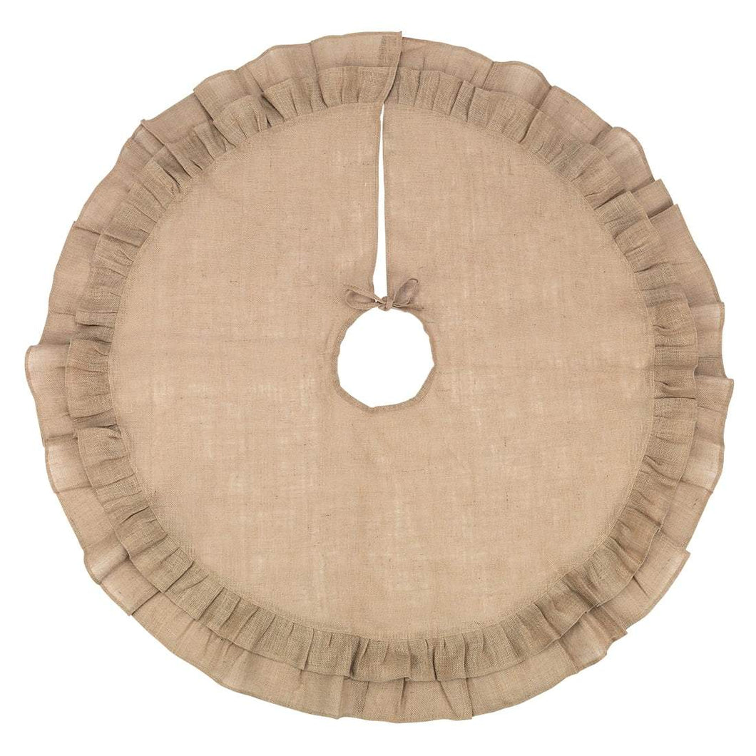 Burlap Ruffle Tree Skirt | Personalized | Monogrammed Christmas Tree Skirt