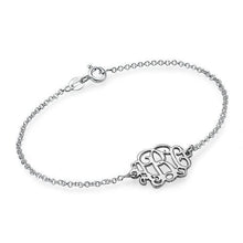 Load image into Gallery viewer, Personalized Monogram Bracelet | Bracelet or Anklet- Custom Made with up to Three Initials
