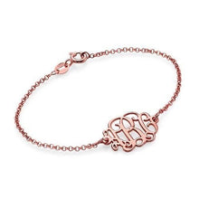 Load image into Gallery viewer, Personalized Monogram Bracelet | Bracelet or Anklet- Custom Made with up to Three Initials
